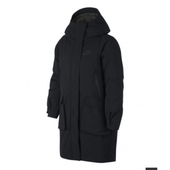 Nike Womens Sportswear Tech Pack Down-fill Parka - Sz Lrg - Black NWT - Picture 8 of 16
